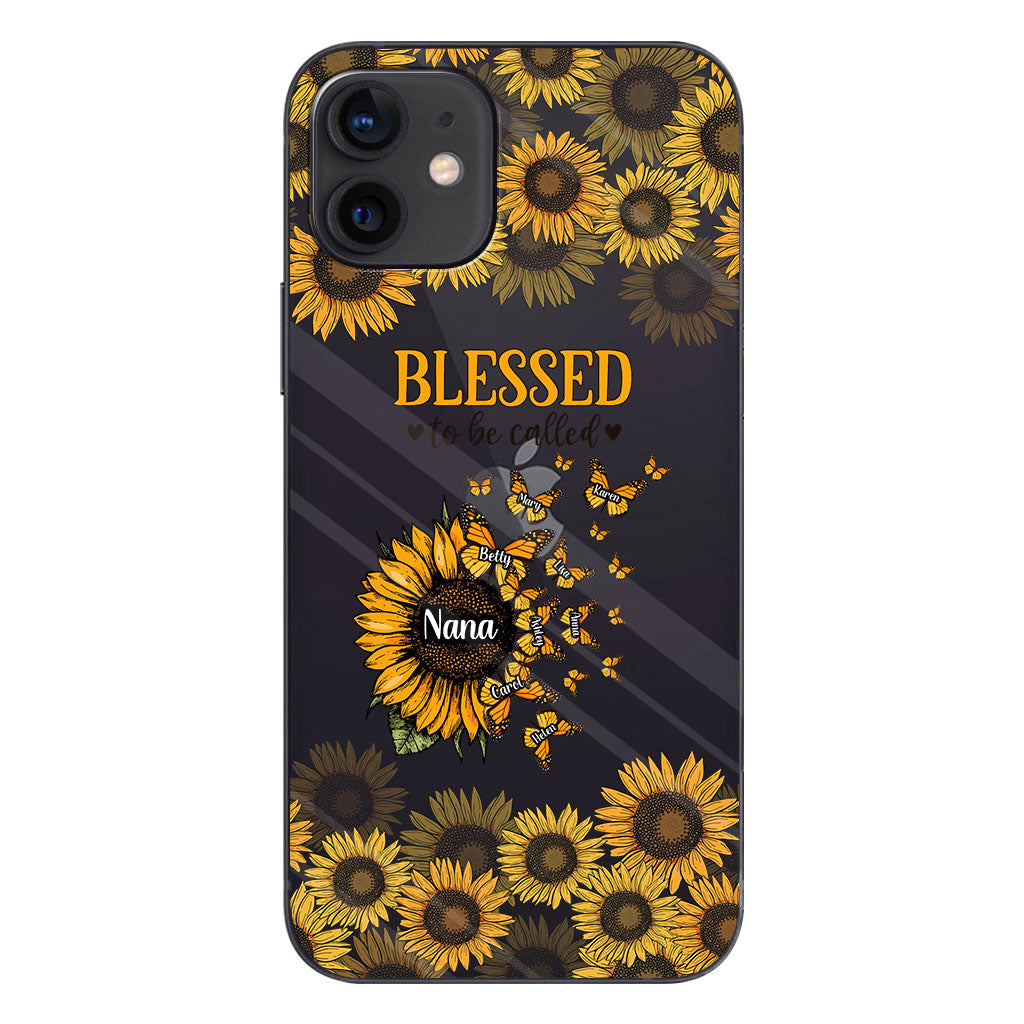 Magnifique tournesol - Cadeau pour grand-mère, maman - Coque de téléphone transparente personnalisée