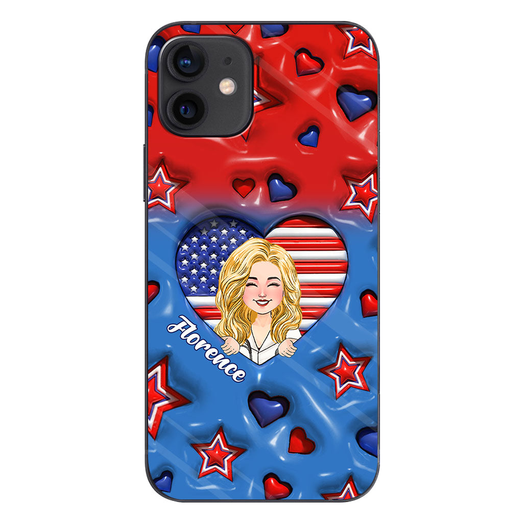 Cadeaux personnalisés pour infirmières - Coque de téléphone personnalisée « Infirmière américaine fière »