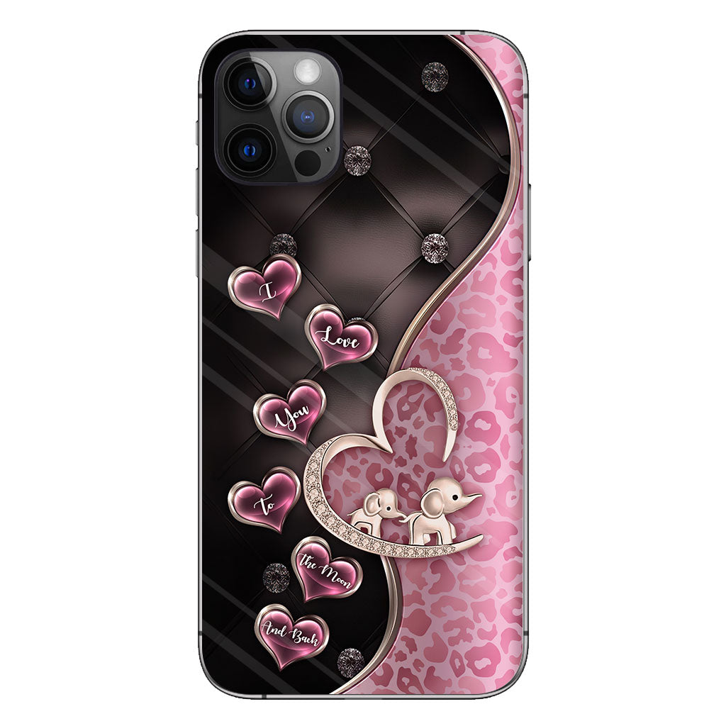Je t'aime - Coque de téléphone éléphant pour la fête des mères
