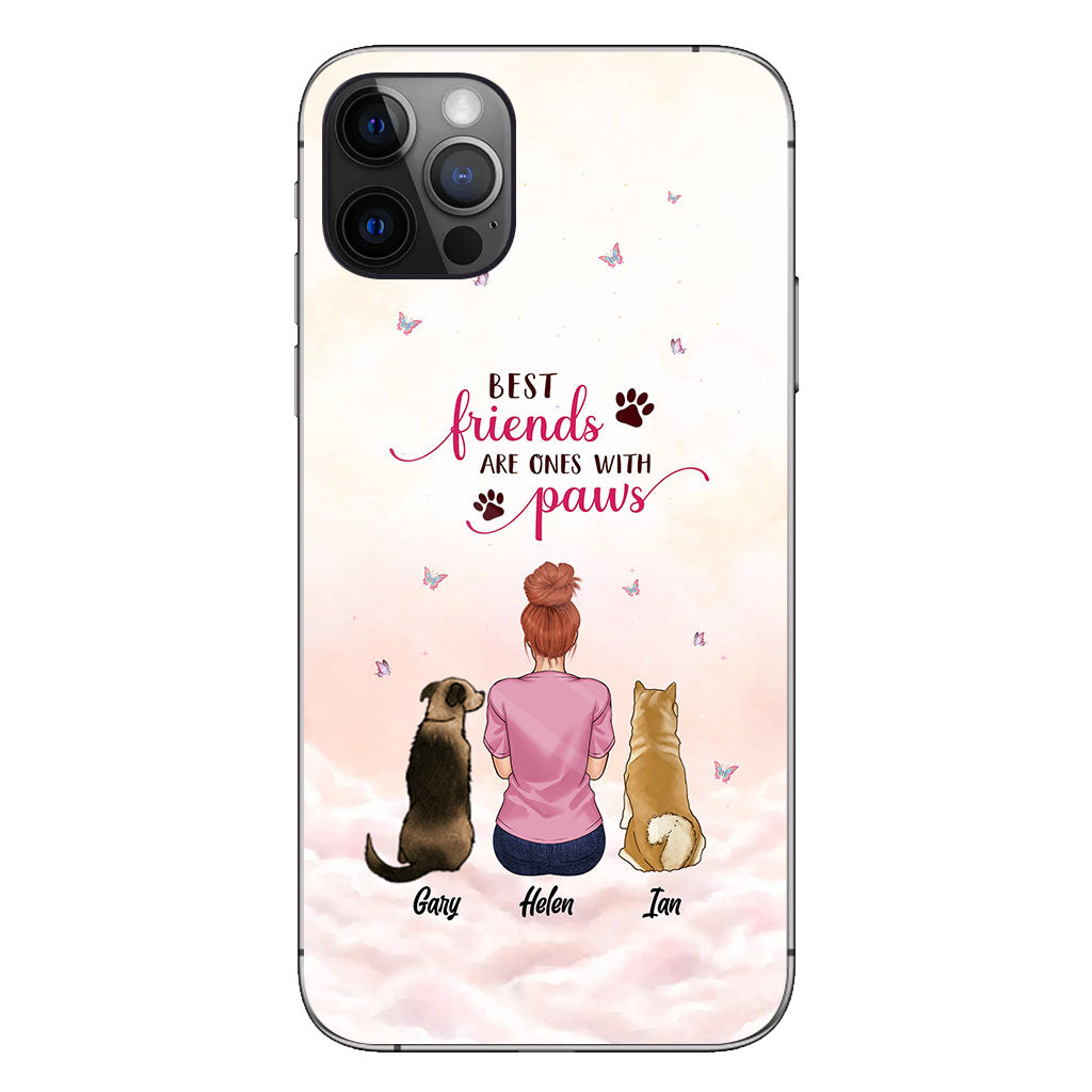 Les meilleurs amis sont ceux qui ont des pattes - Coque de téléphone transparente personnalisée pour chien