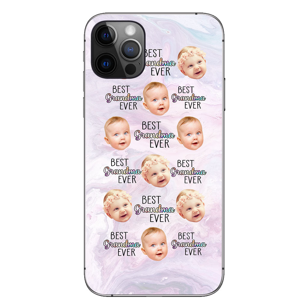Meilleure grand-mère du monde - Cadeau pour grand-mère, maman, tante - Coque de téléphone transparente personnalisée