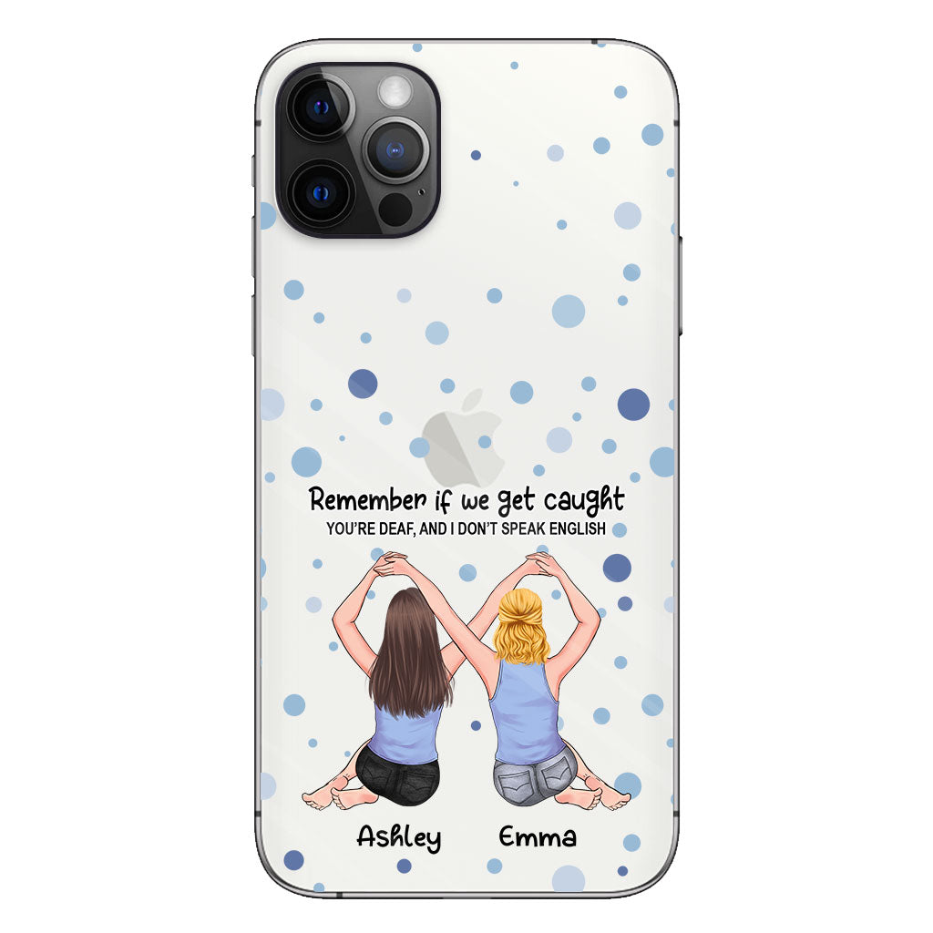 Meilleure amie pour toujours - Cadeau pour sa meilleure amie - Coque de téléphone transparente personnalisée
