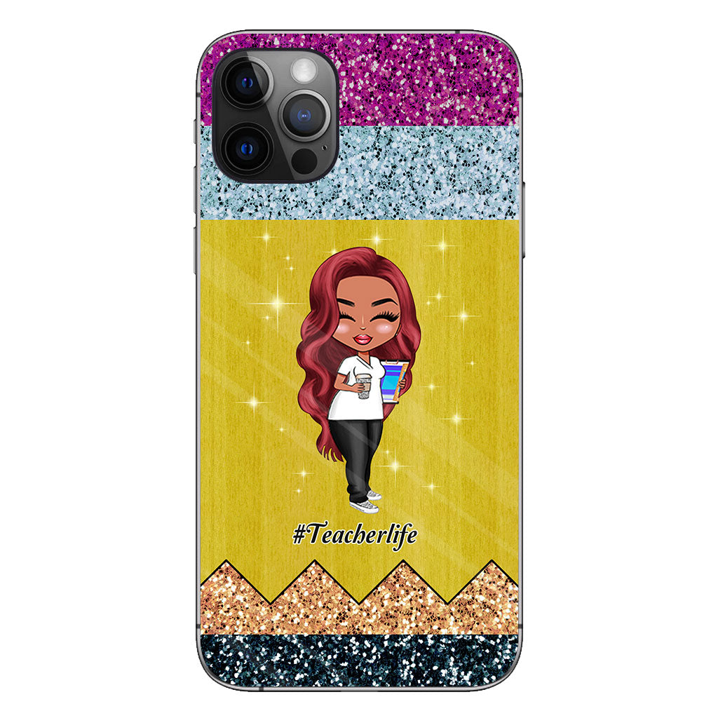 Enseigner, c'est un métier de cœur - Coque de téléphone personnalisée pour enseignants avec motif 3D