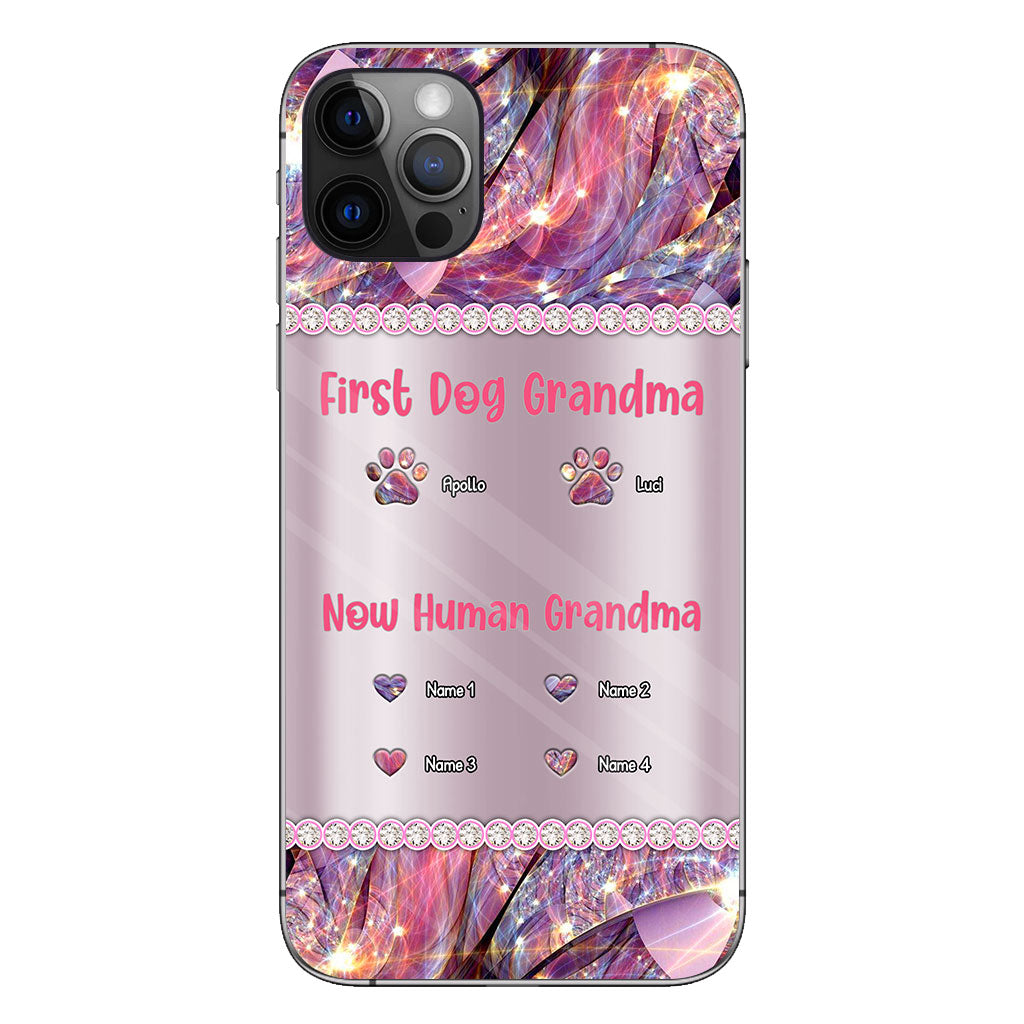 Coque de téléphone personnalisée pour la fête des mères, avec mamie chienne et humaine