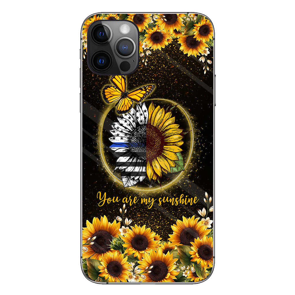 Coque de téléphone « You Are My Sunshine Sunflower Blue Line » – Policier 112021