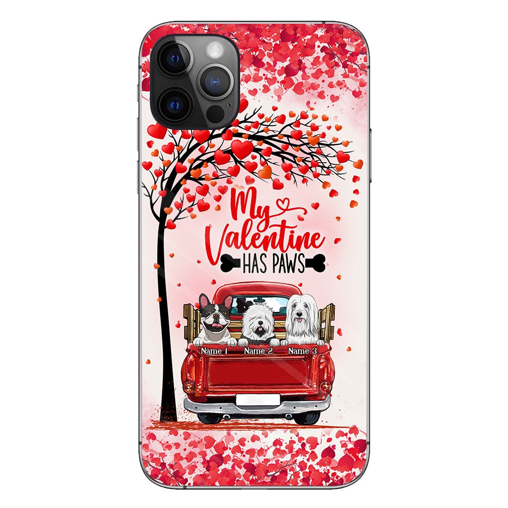 Ma Valentine a des pattes - Coque de téléphone personnalisée pour chien