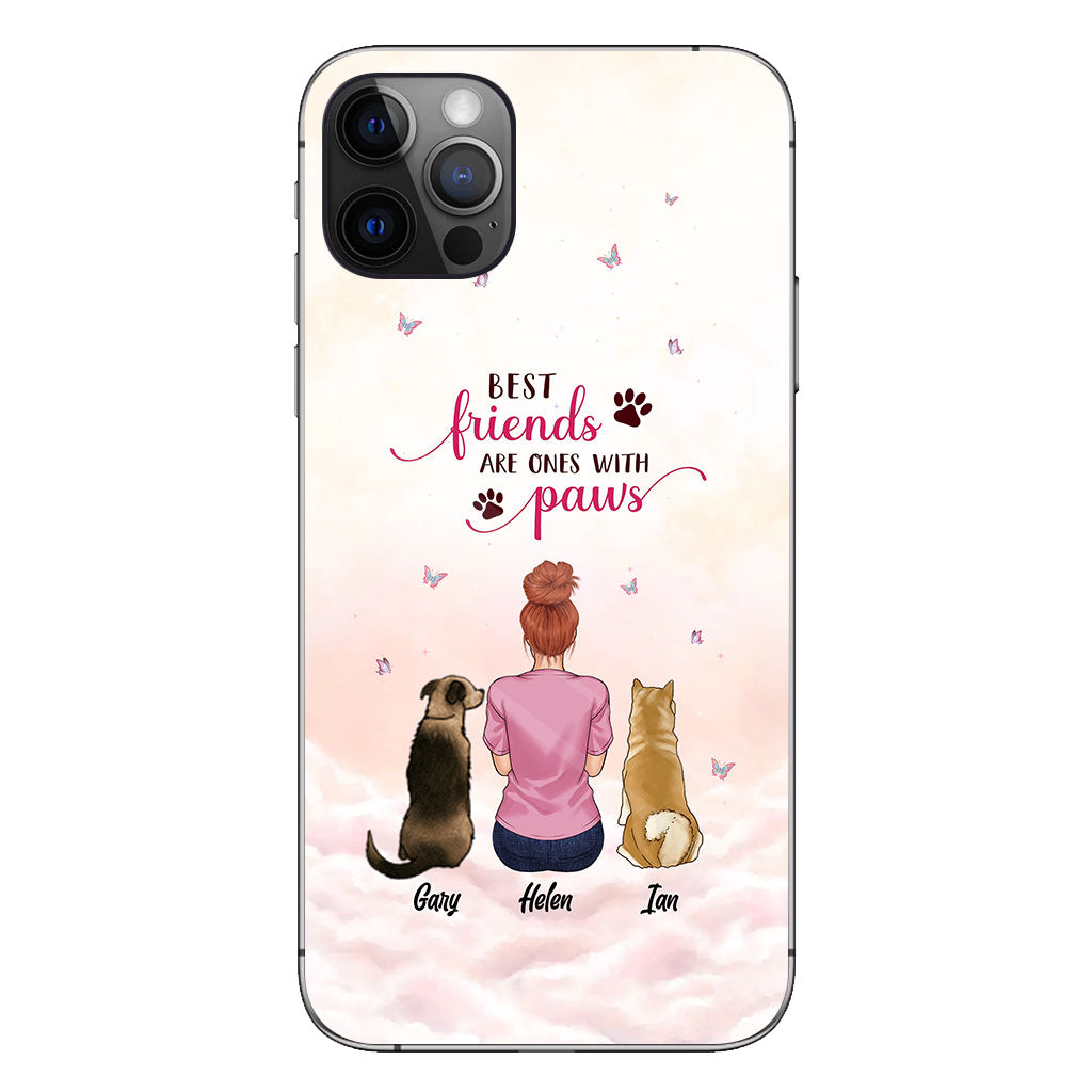Les meilleurs amis sont ceux qui ont des pattes - Coque de téléphone transparente personnalisée pour chien