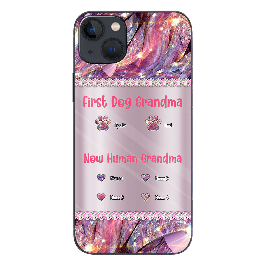 Coque de téléphone personnalisée pour la fête des mères, avec mamie chienne et humaine