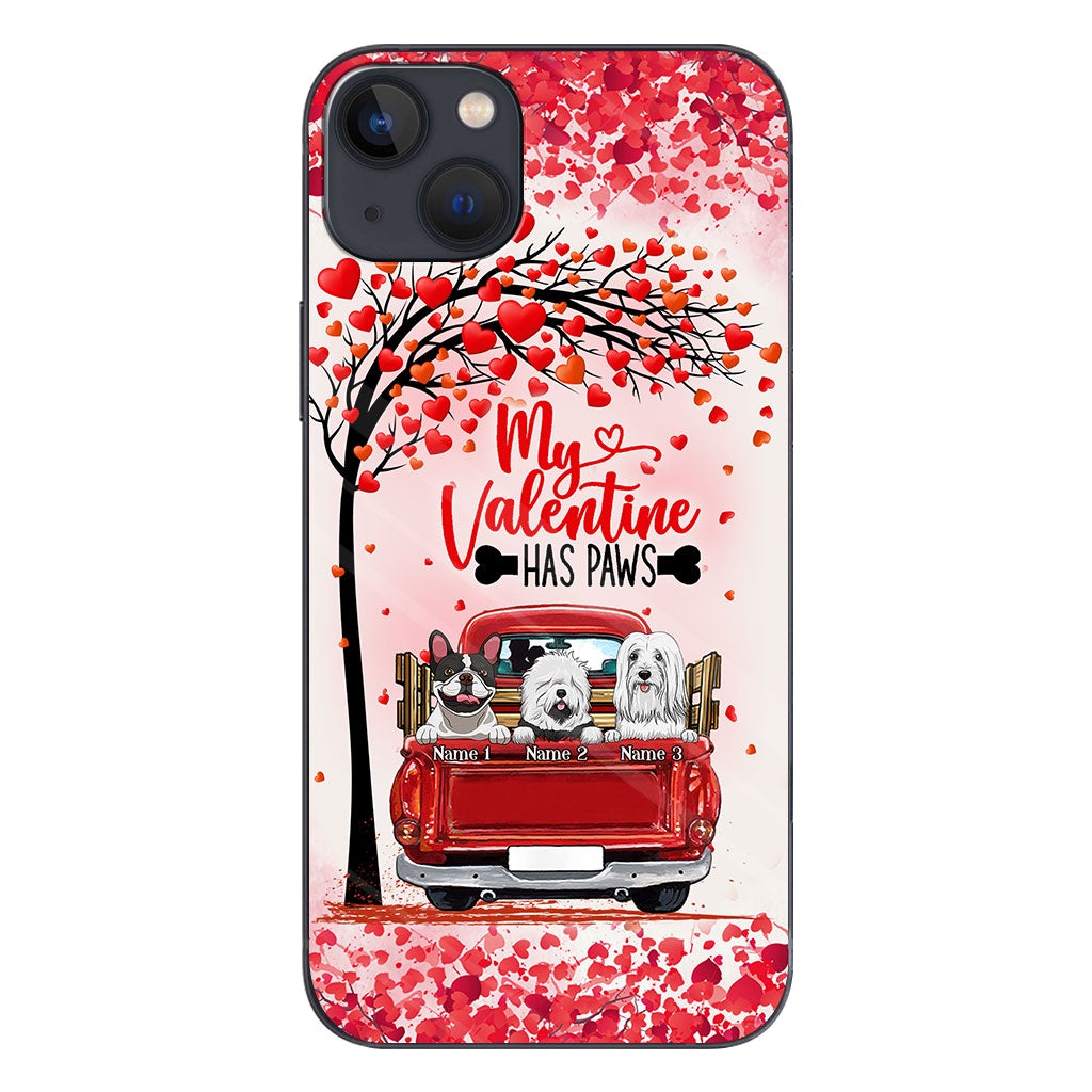 Ma Valentine a des pattes - Coque de téléphone personnalisée pour chien