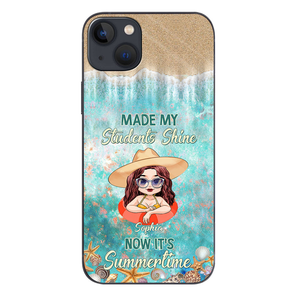 Got My Mind On Summer - Personalized Teacher Phone Case