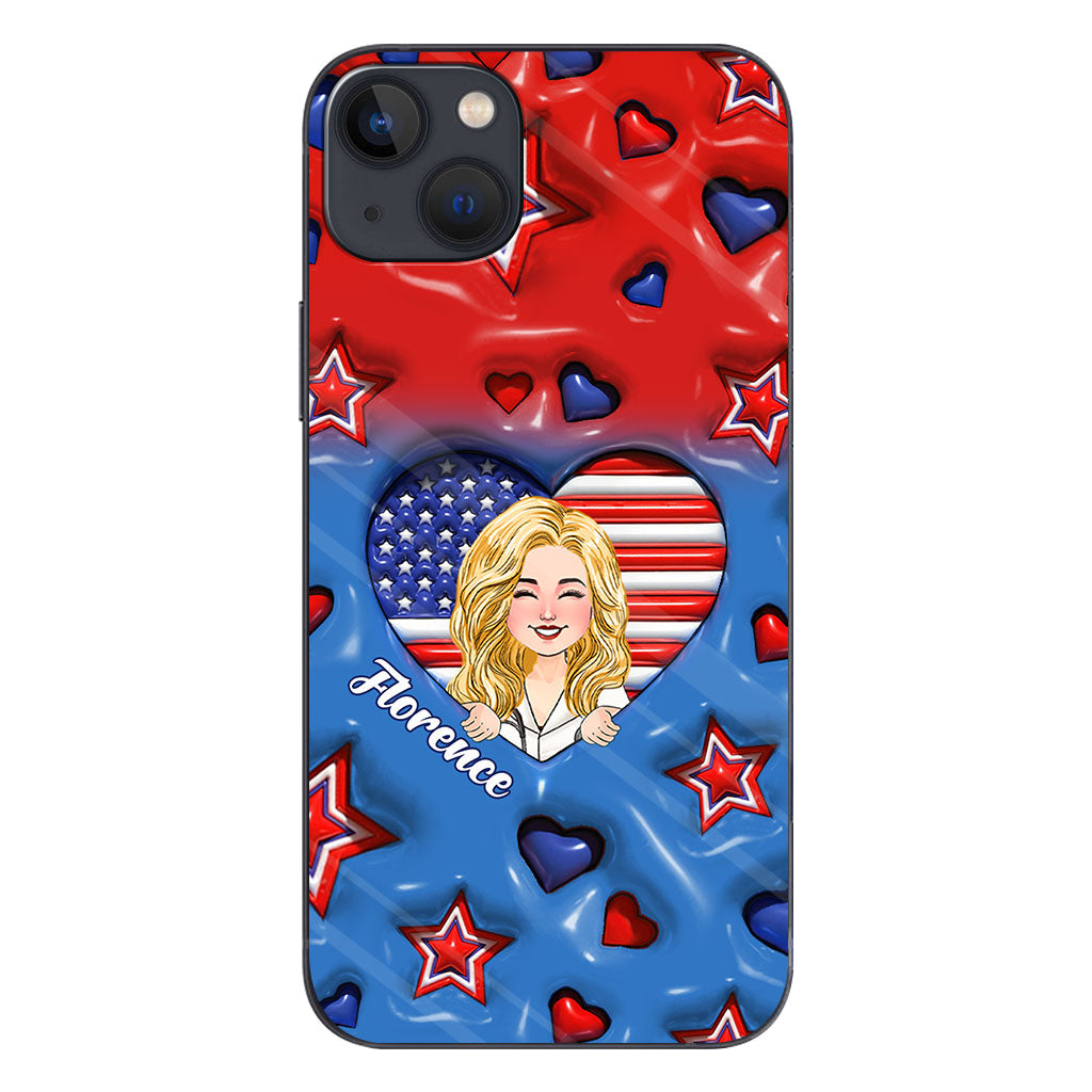 Cadeaux personnalisés pour infirmières - Coque de téléphone personnalisée « Infirmière américaine fière »