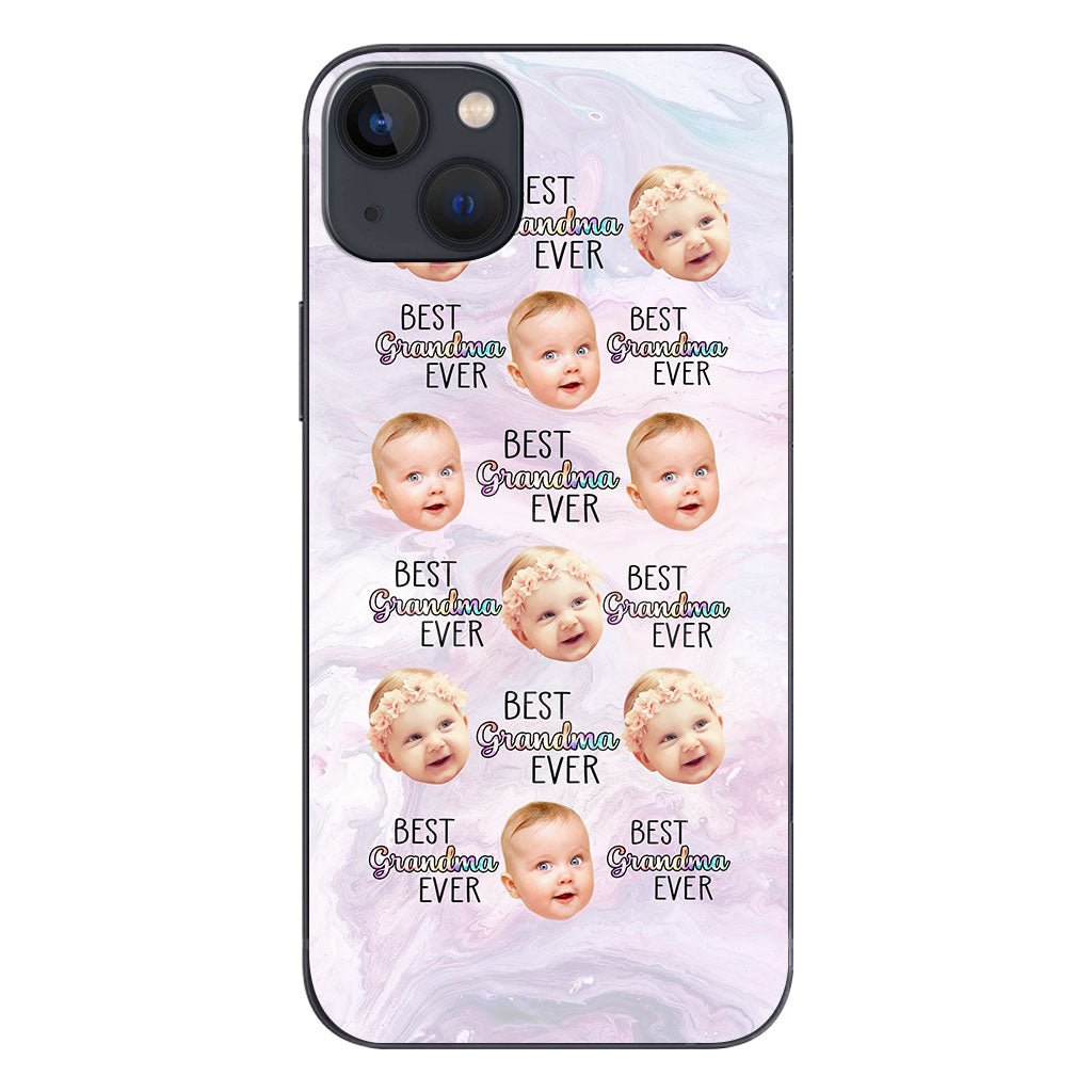 Meilleure grand-mère du monde - Cadeau pour grand-mère, maman, tante - Coque de téléphone transparente personnalisée