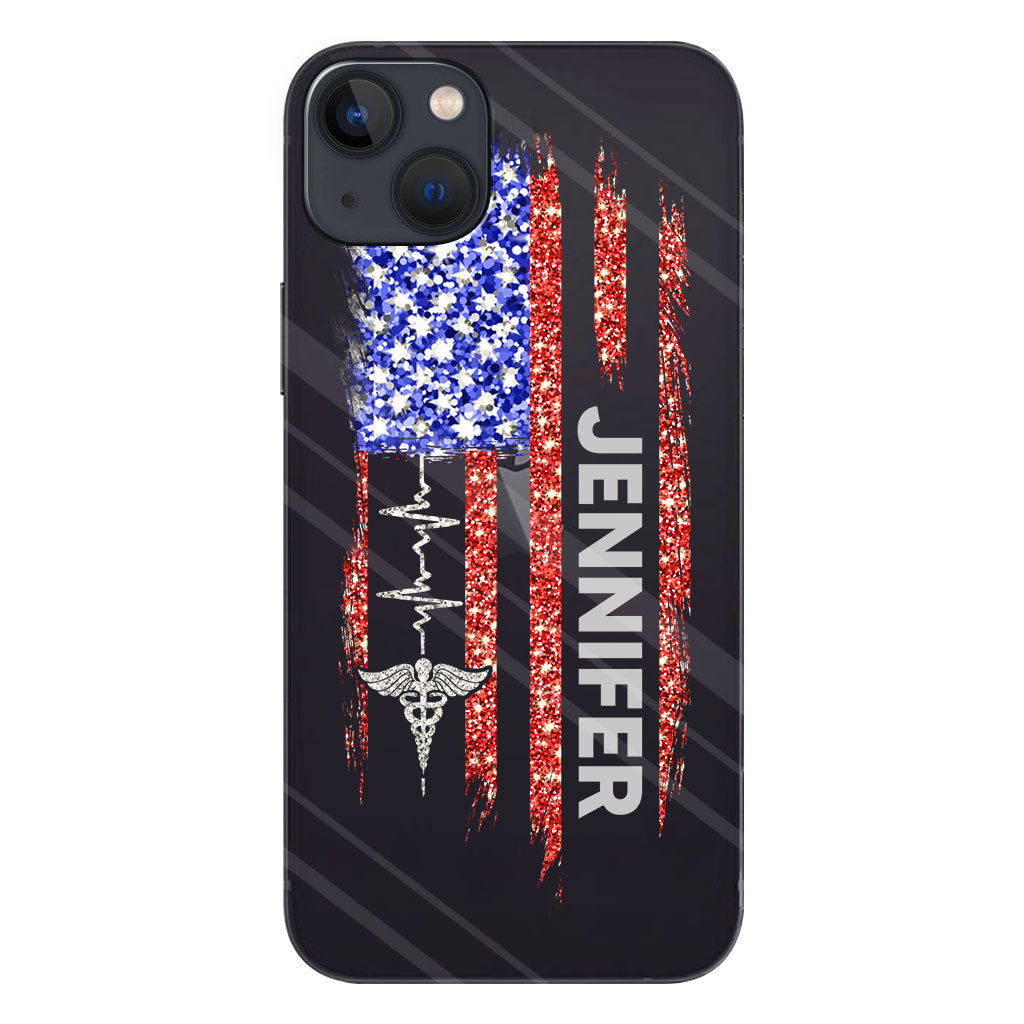 Vie d'infirmière - Étui de téléphone transparent personnalisé pour infirmière