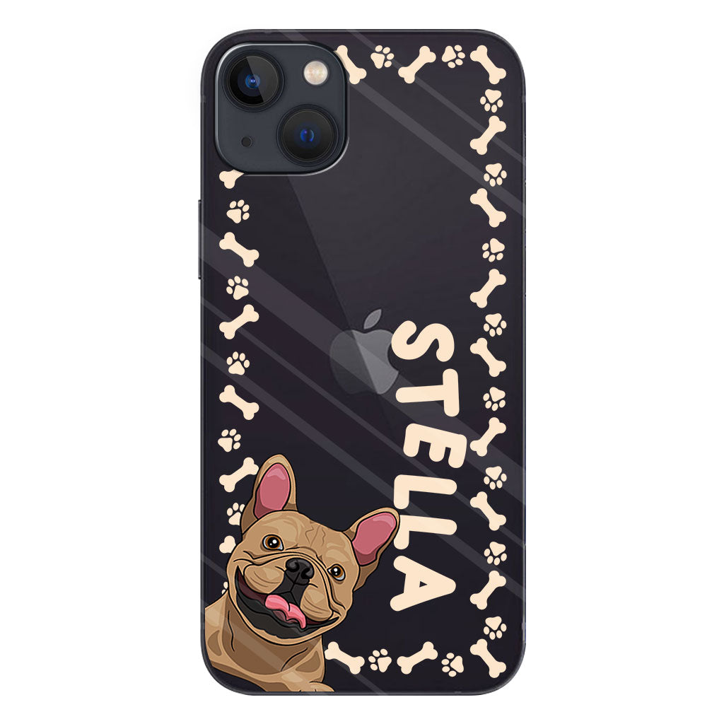 La vie est plus belle avec des animaux de compagnie - Coque de téléphone transparente personnalisée pour chien