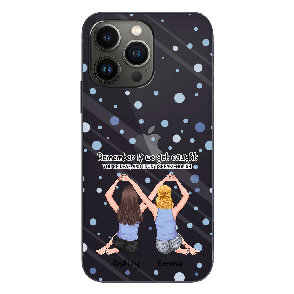 Meilleure amie pour toujours - Cadeau pour sa meilleure amie - Coque de téléphone transparente personnalisée