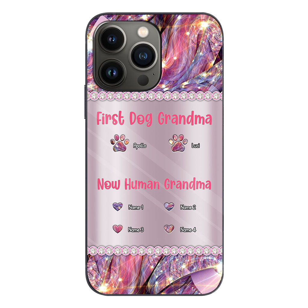 Coque de téléphone personnalisée pour la fête des mères, avec mamie chienne et humaine
