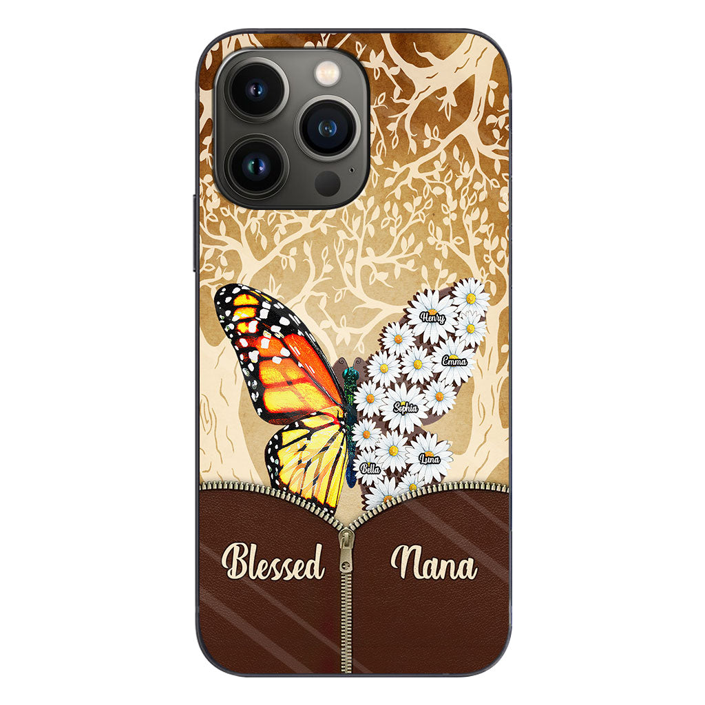 Coque de téléphone personnalisée Butterfly Daisy - Grand-mère