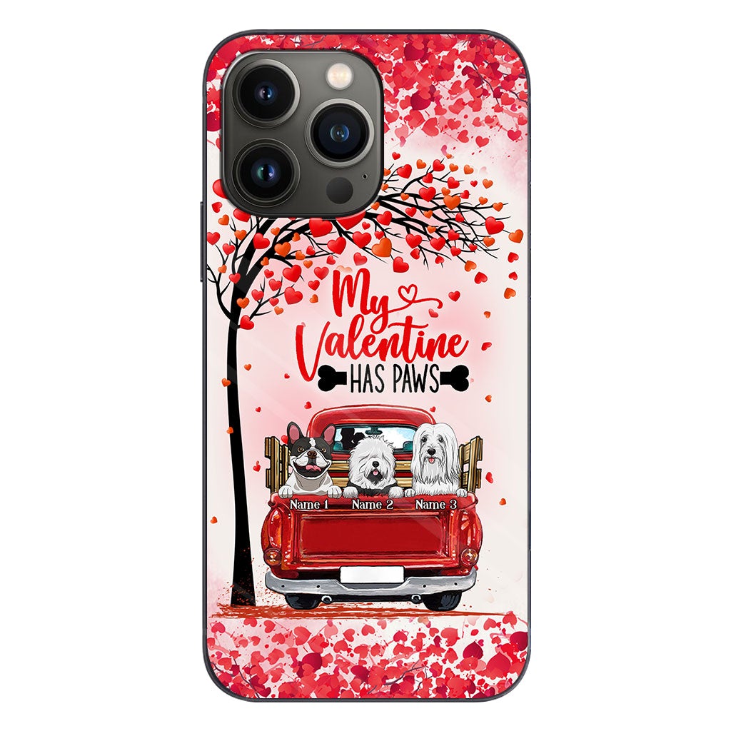 Ma Valentine a des pattes - Coque de téléphone personnalisée pour chien