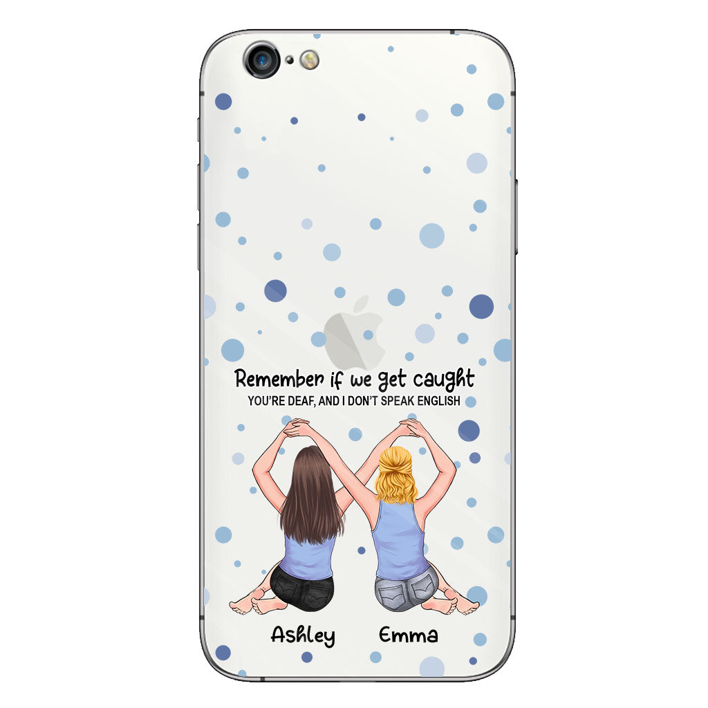 Meilleure amie pour toujours - Cadeau pour sa meilleure amie - Coque de téléphone transparente personnalisée