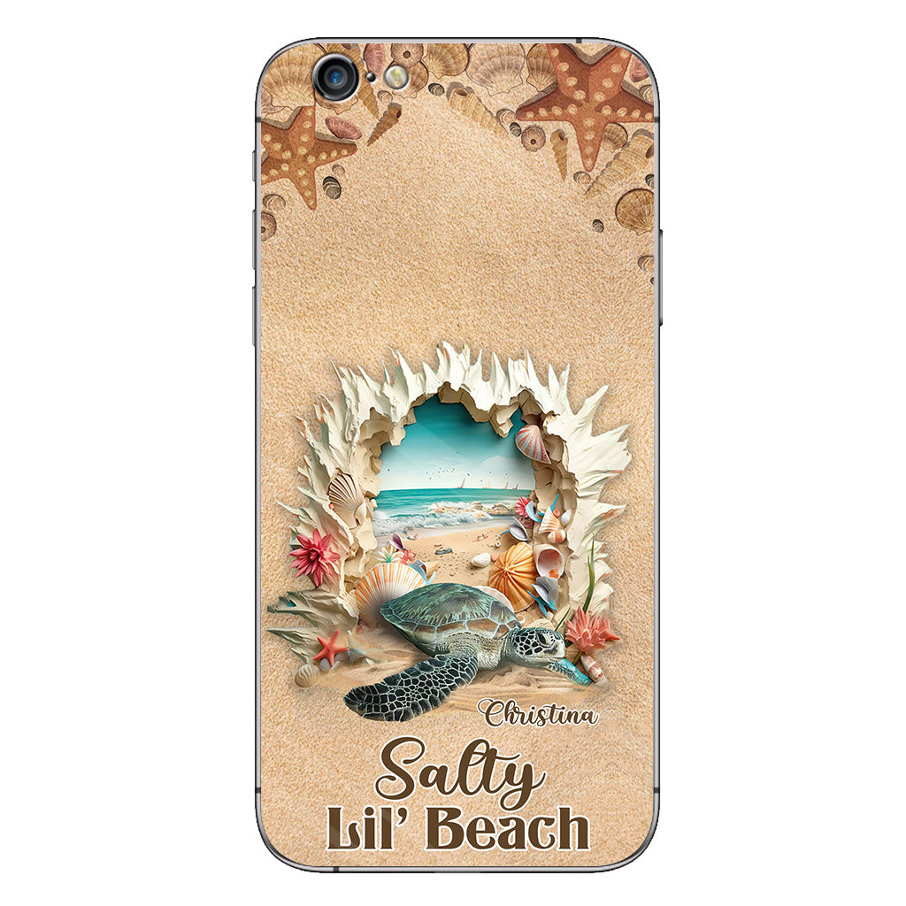 Coque de téléphone personnalisée tortue à motif 3D Salty Lil' Beach