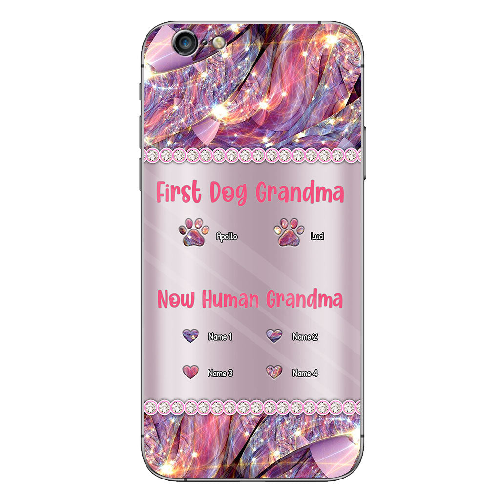Coque de téléphone personnalisée pour la fête des mères, avec mamie chienne et humaine