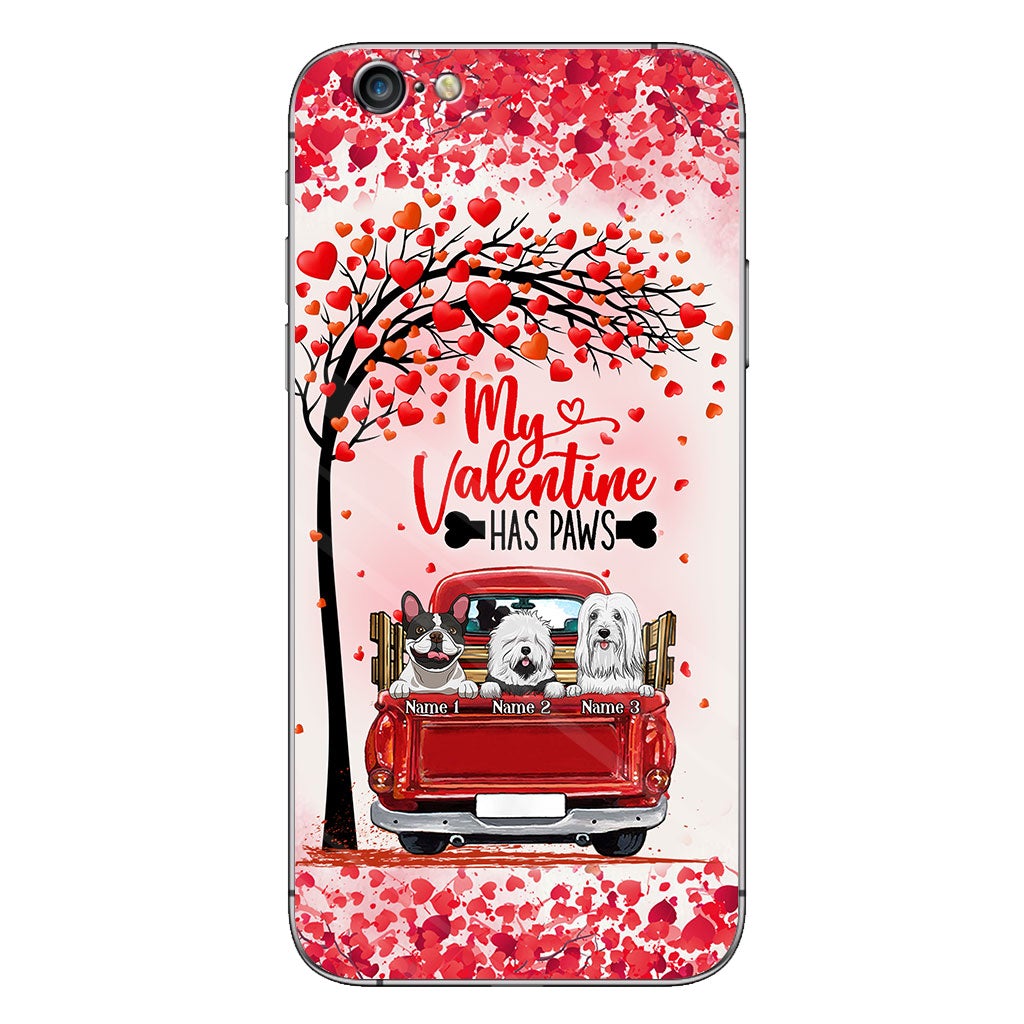 Ma Valentine a des pattes - Coque de téléphone personnalisée pour chien