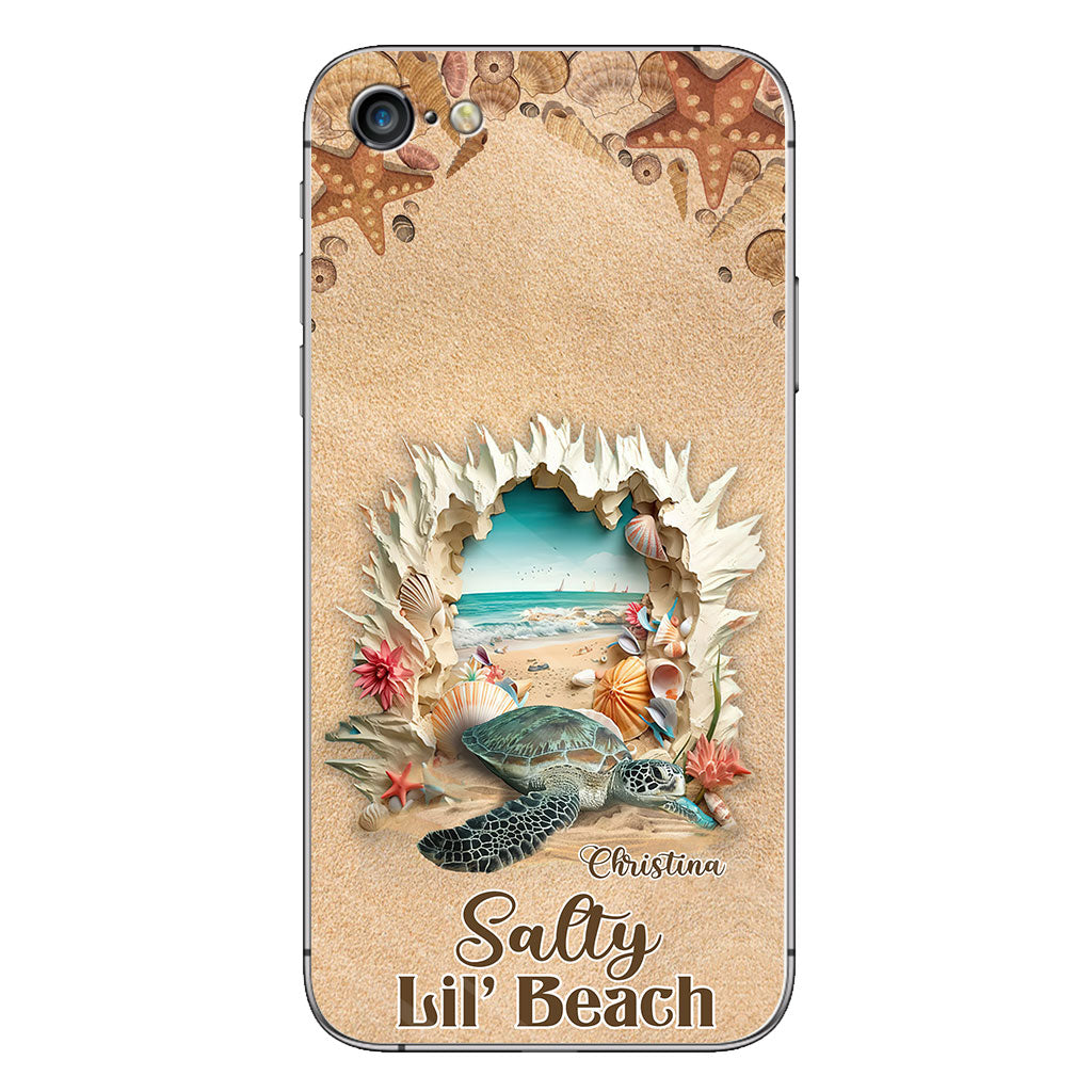 Coque de téléphone personnalisée tortue à motif 3D Salty Lil' Beach