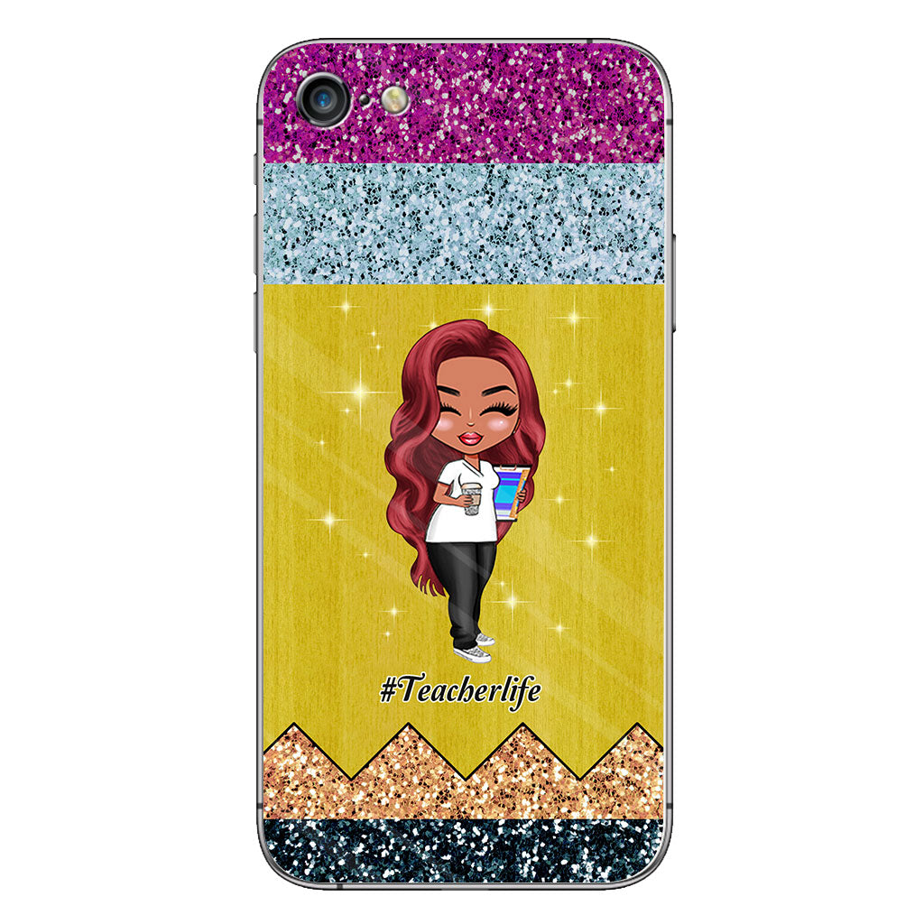 Enseigner, c'est un métier de cœur - Coque de téléphone personnalisée pour enseignants avec motif 3D