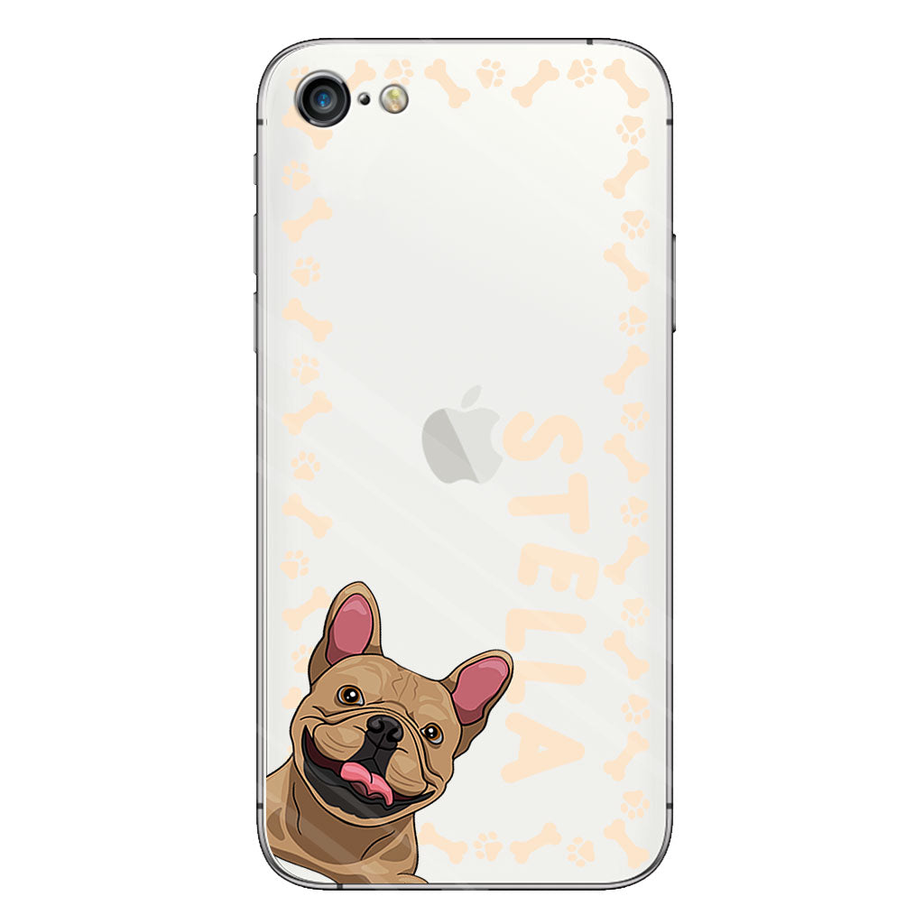 La vie est plus belle avec des animaux de compagnie - Coque de téléphone transparente personnalisée pour chien