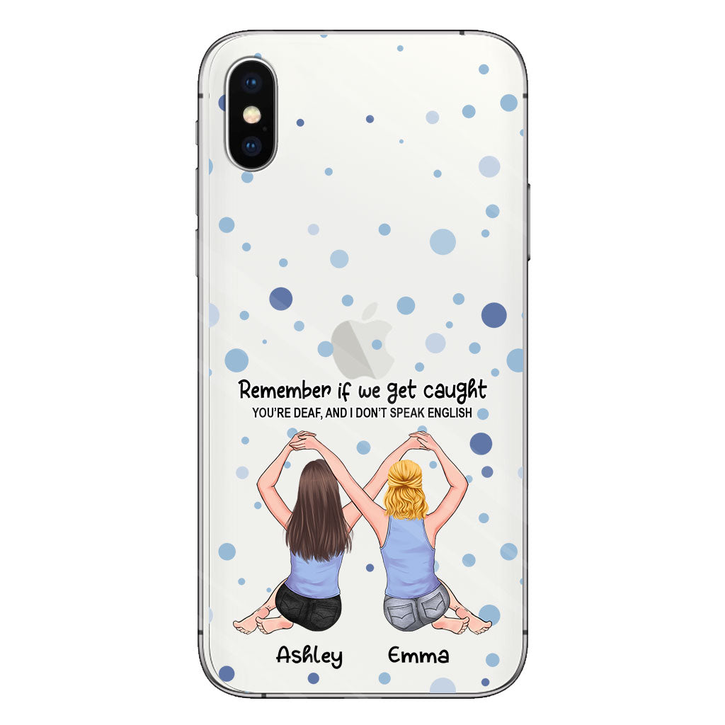 Meilleure amie pour toujours - Cadeau pour sa meilleure amie - Coque de téléphone transparente personnalisée