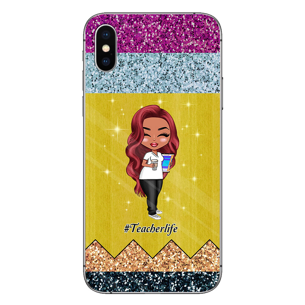 Enseigner, c'est un métier de cœur - Coque de téléphone personnalisée pour enseignants avec motif 3D