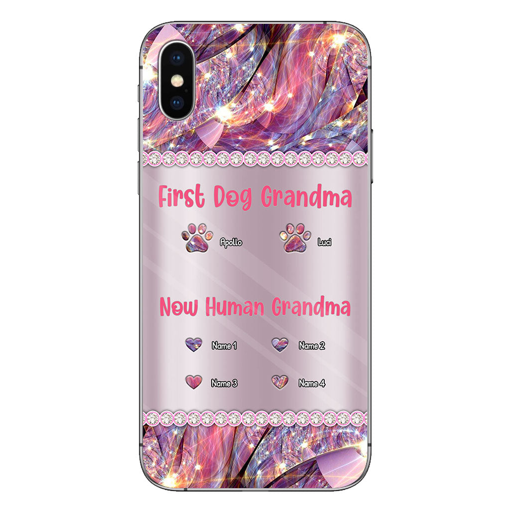 Coque de téléphone personnalisée pour la fête des mères, avec mamie chienne et humaine