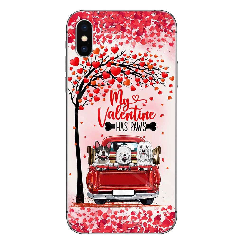 Ma Valentine a des pattes - Coque de téléphone personnalisée pour chien