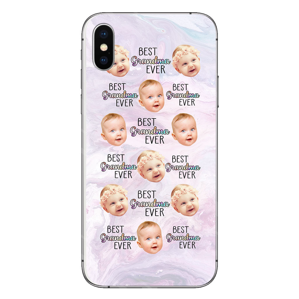Meilleure grand-mère du monde - Cadeau pour grand-mère, maman, tante - Coque de téléphone transparente personnalisée
