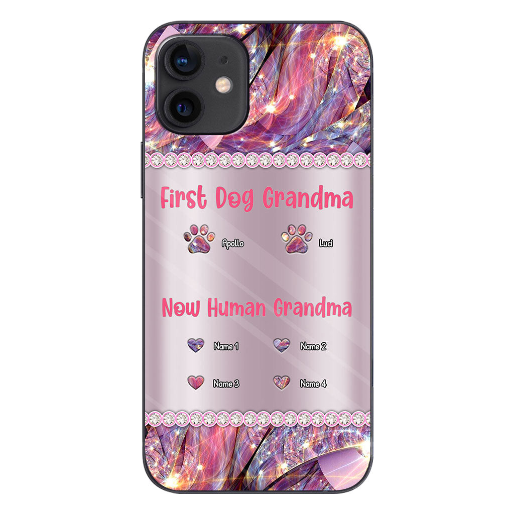 Coque de téléphone personnalisée pour la fête des mères, avec mamie chienne et humaine