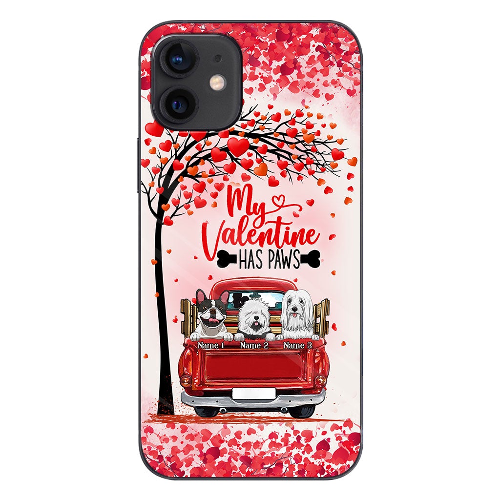 Ma Valentine a des pattes - Coque de téléphone personnalisée pour chien