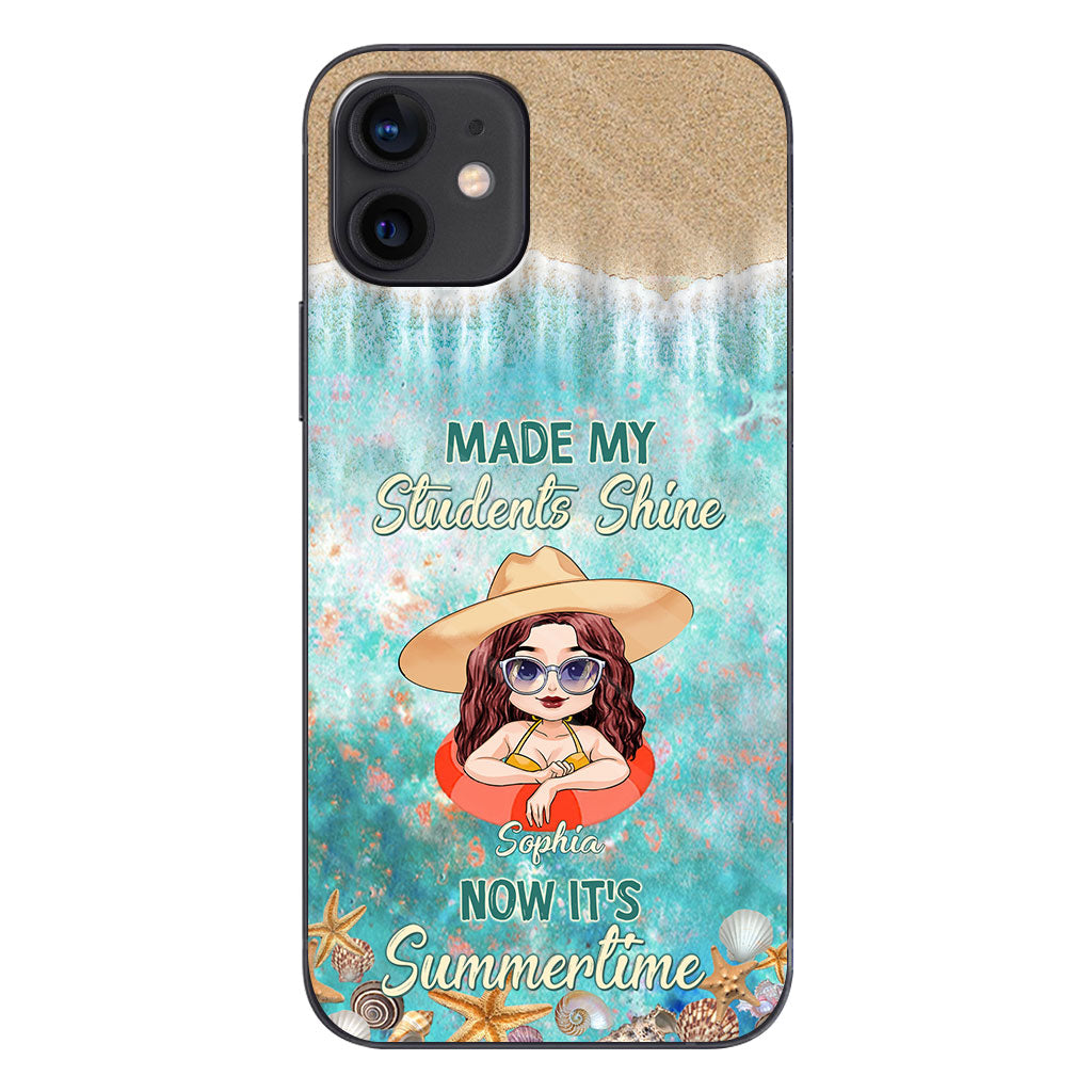 Got My Mind On Summer - Personalized Teacher Phone Case