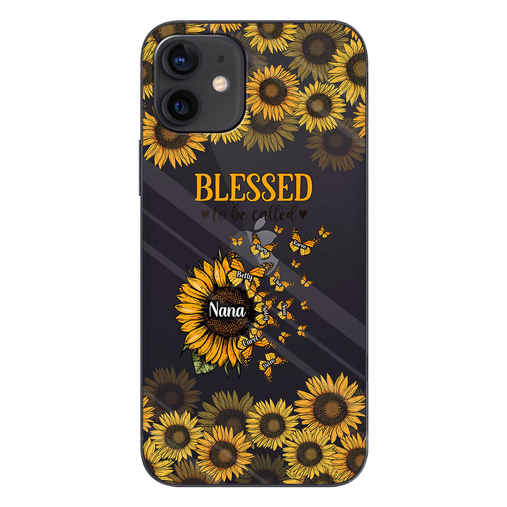 Magnifique tournesol - Cadeau pour grand-mère, maman - Coque de téléphone transparente personnalisée