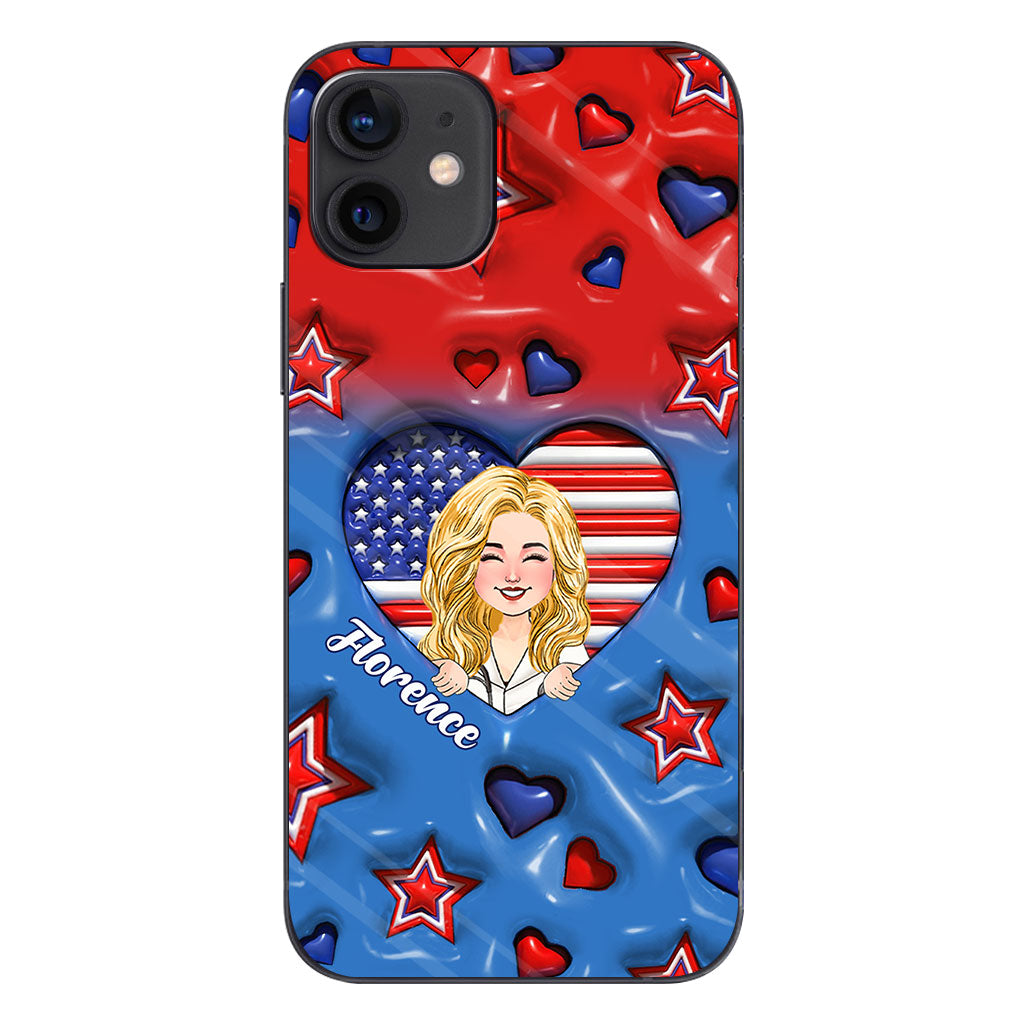 Cadeaux personnalisés pour infirmières - Coque de téléphone personnalisée « Infirmière américaine fière »