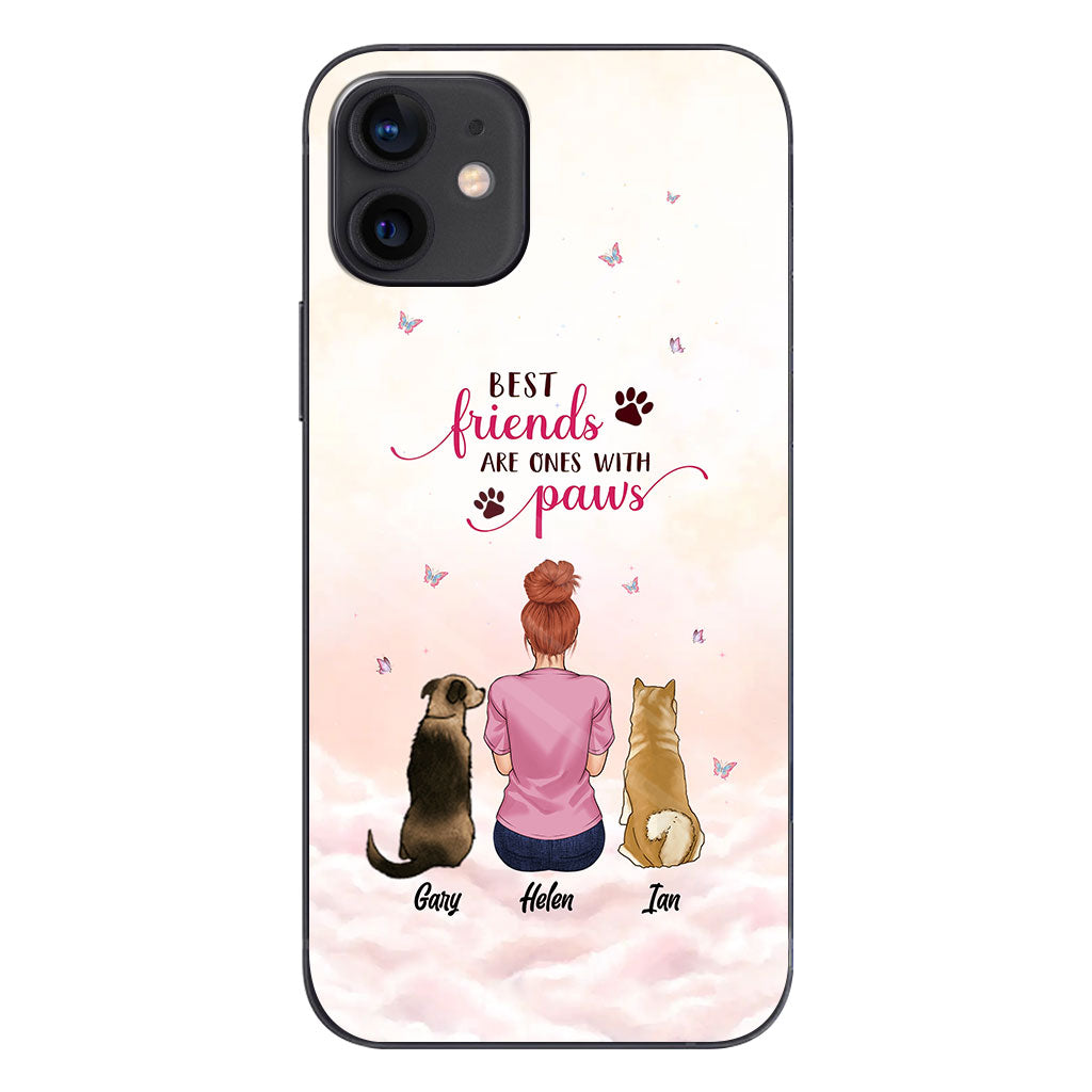 Les meilleurs amis sont ceux qui ont des pattes - Coque de téléphone transparente personnalisée pour chien