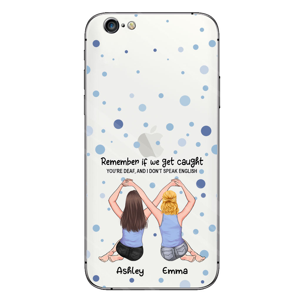 Meilleure amie pour toujours - Cadeau pour sa meilleure amie - Coque de téléphone transparente personnalisée