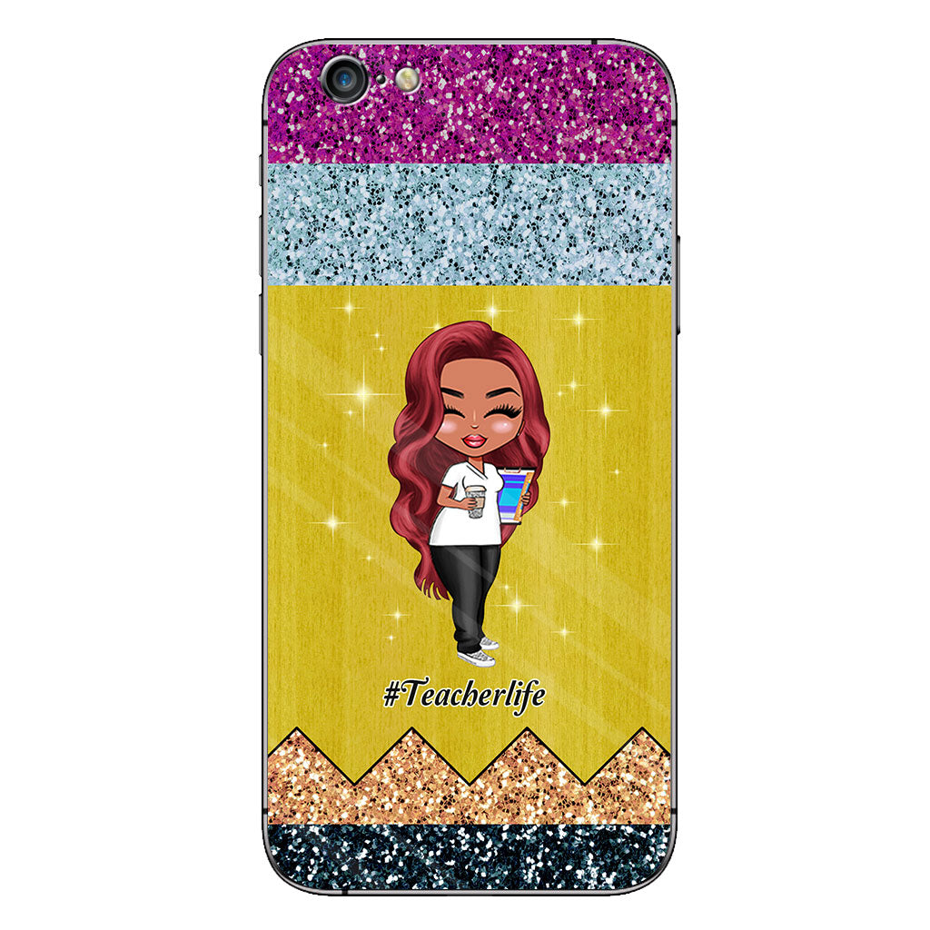 Enseigner, c'est un métier de cœur - Coque de téléphone personnalisée pour enseignants avec motif 3D