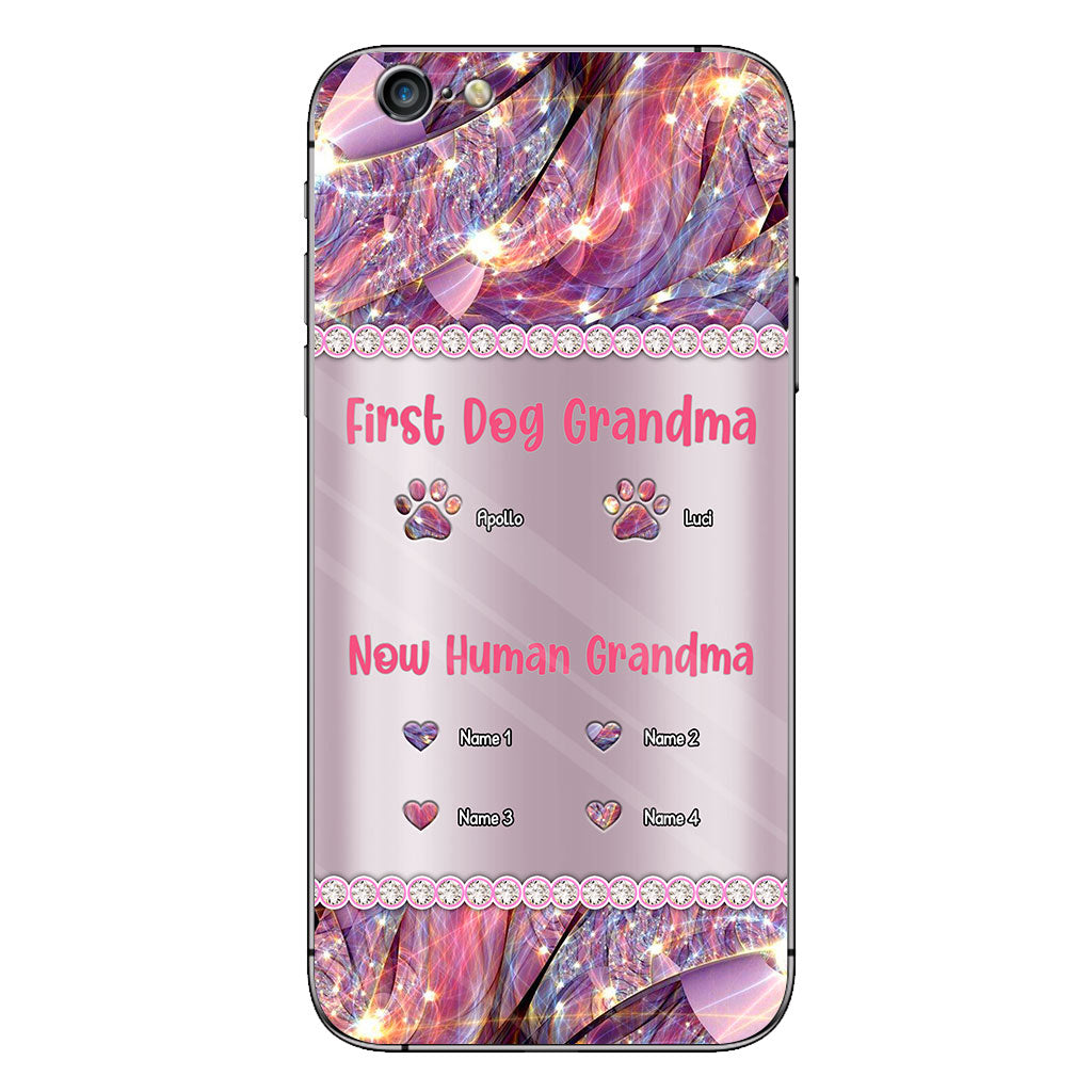 Coque de téléphone personnalisée pour la fête des mères, avec mamie chienne et humaine