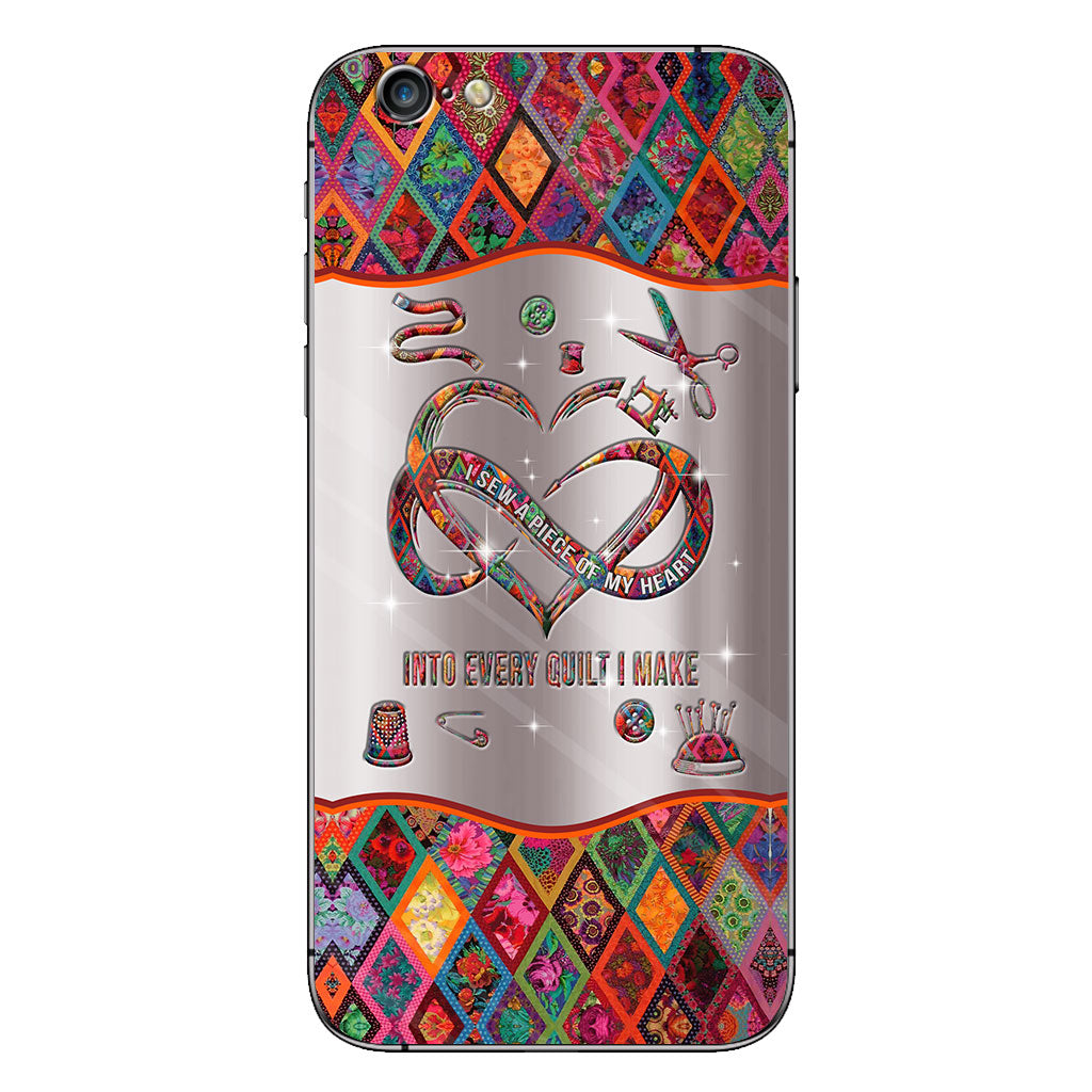 I Sew A Piece Of My Heart Personalized Phone Case