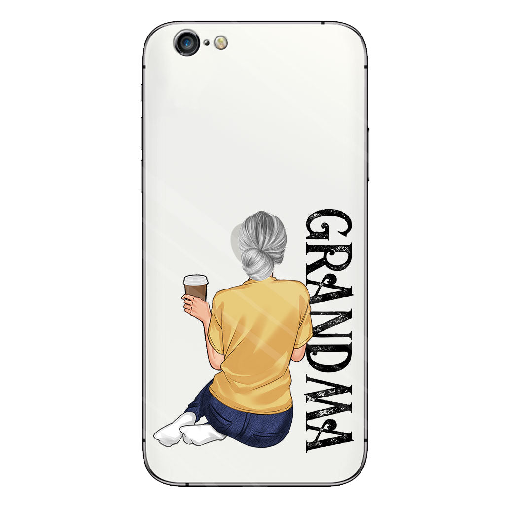 Meilleure grand-mère du monde - Coque de téléphone transparente personnalisée pour grand-mère