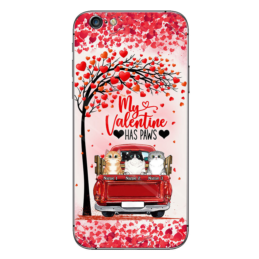 My Valentine Has Paws - Personalized Cat Phone Case