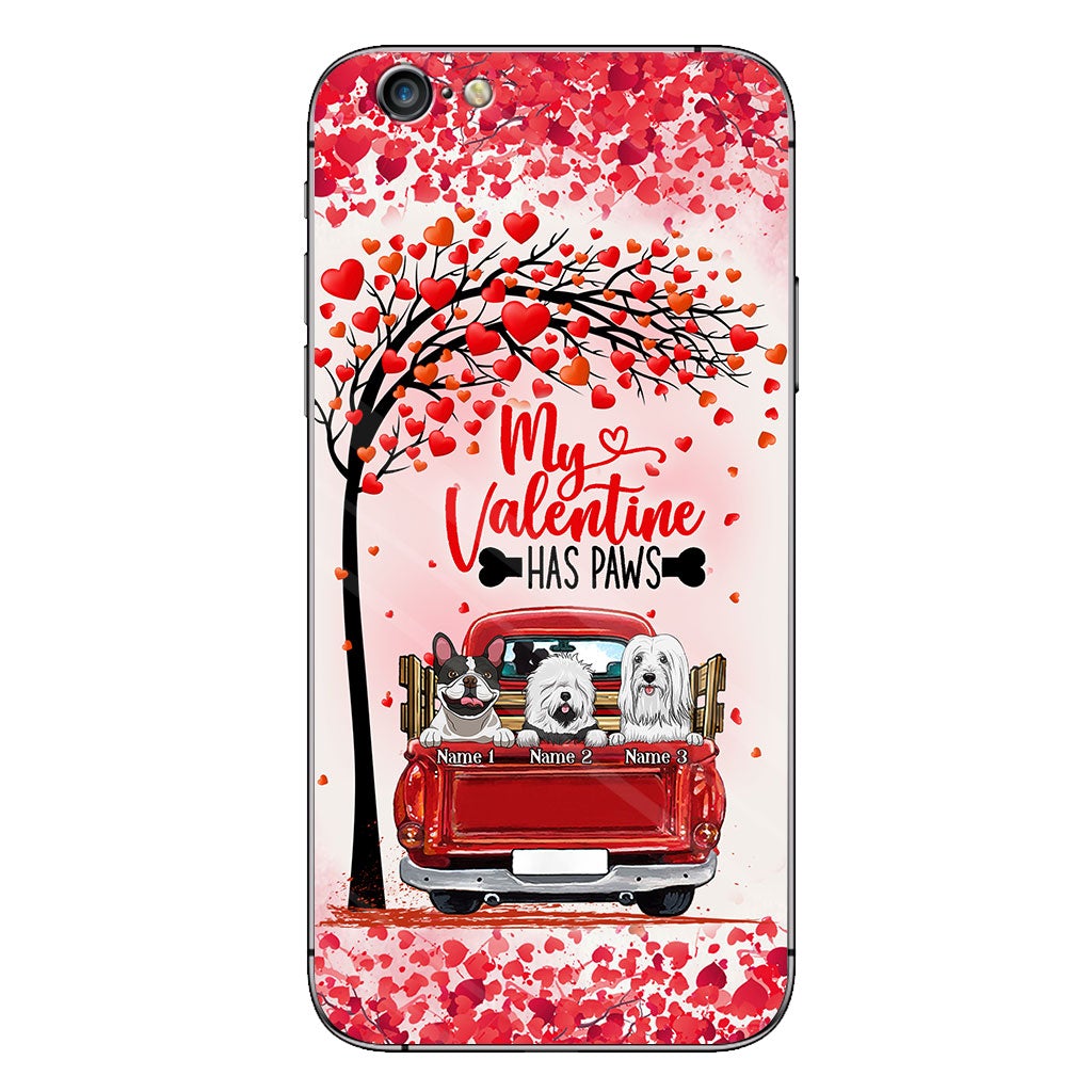 Ma Valentine a des pattes - Coque de téléphone personnalisée pour chien