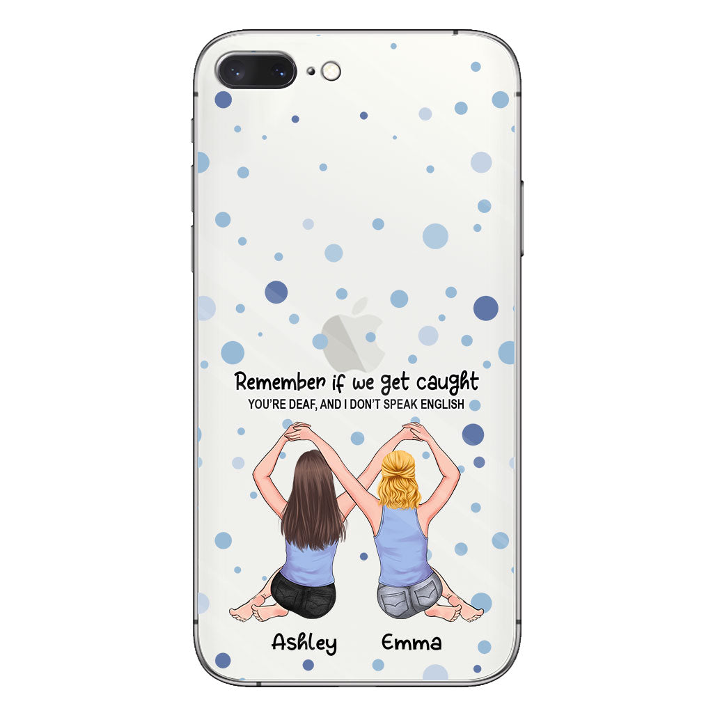 Meilleure amie pour toujours - Cadeau pour sa meilleure amie - Coque de téléphone transparente personnalisée