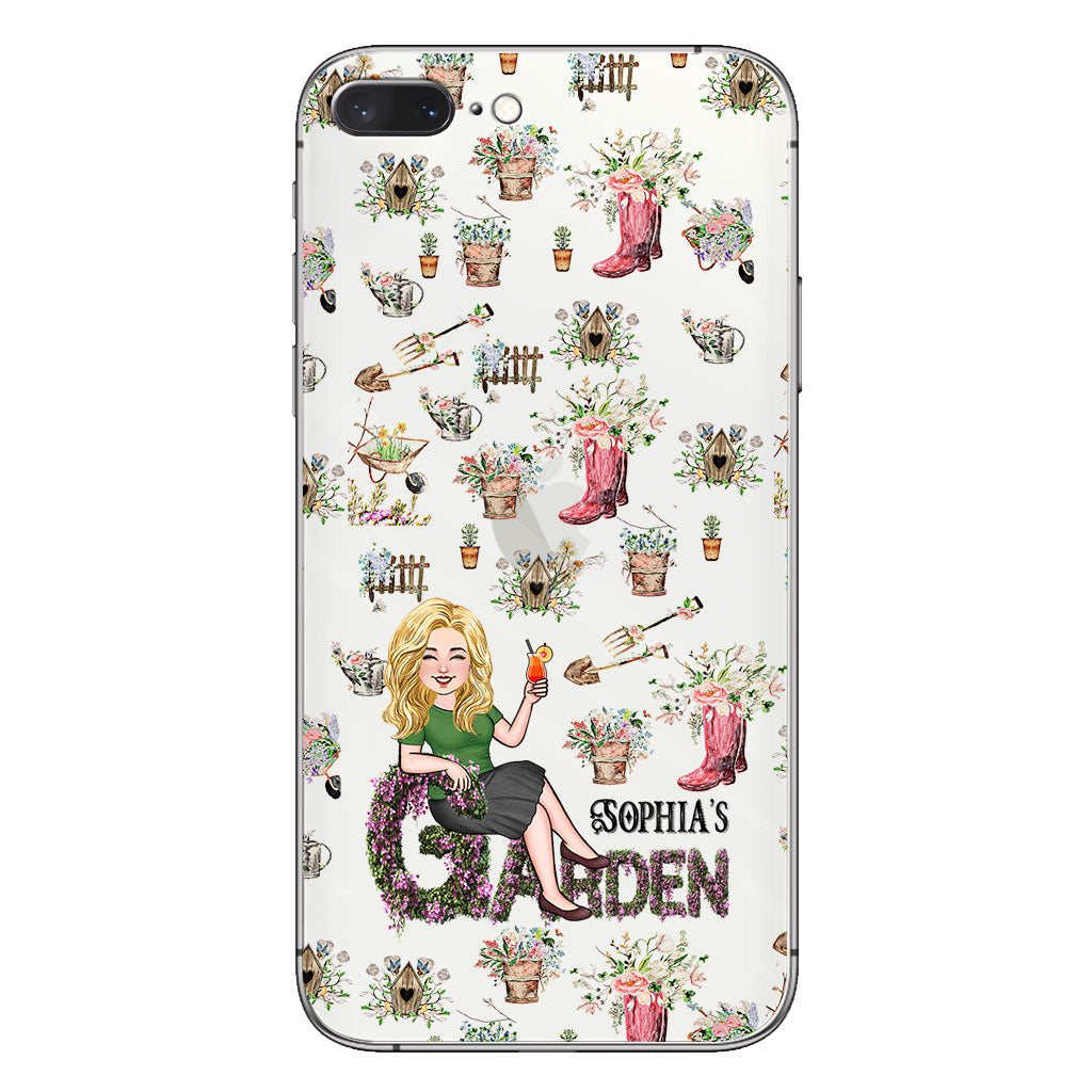 Et me voilà parti pour le jardinage ! - Coque de téléphone transparente personnalisée sur le thème du jardinage