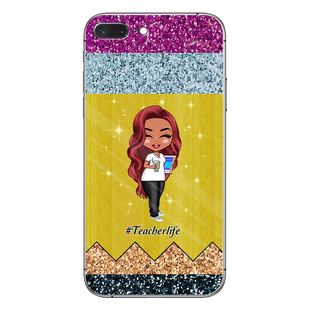 Enseigner, c'est un métier de cœur - Coque de téléphone personnalisée pour enseignants avec motif 3D